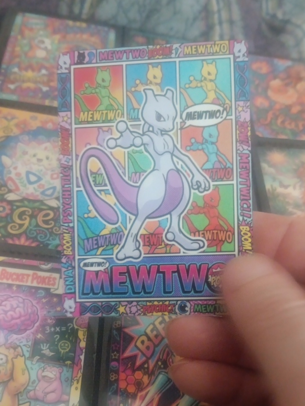 Pokémon Collectible Card – Purple & White Design